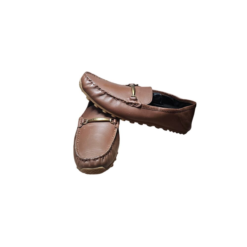 Coach Brown Leather Driving Loafers Womens Size 8.5 D